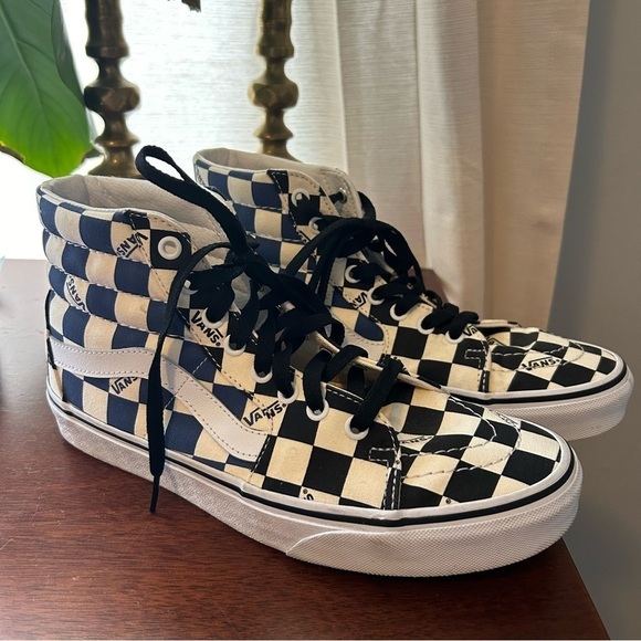 VANS Sk8-Hi Big Check - Black Navy - Picture 3 of 10